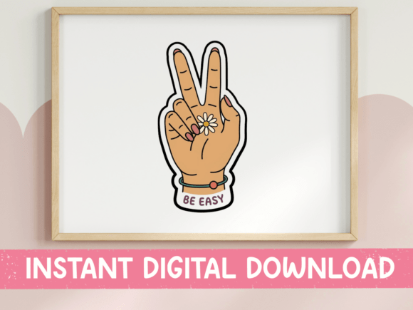 Be Easy Peace Sign Graphics for T-Shirt Designs
