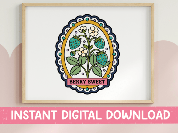 Berry Sweet Strawberry Badge Sticker Review