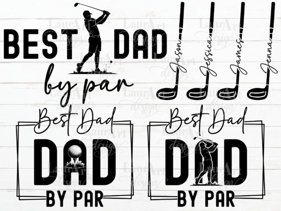 Best Dad by Par: Golf Graphics for T-Shirt Designs