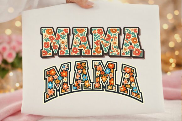 Boho Floral Mama PNG: Graphics for T-Shirt Designs