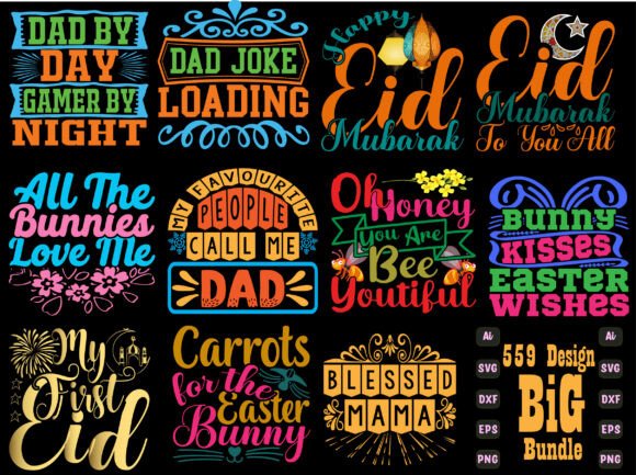 Mix Bundle 559 Design 26: Graphics for T-Shirt Designs