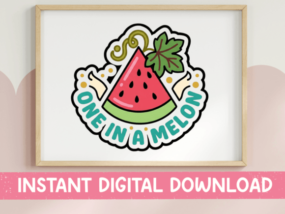 One in a Melon Sticker: Graphics for T-Shirt Designs