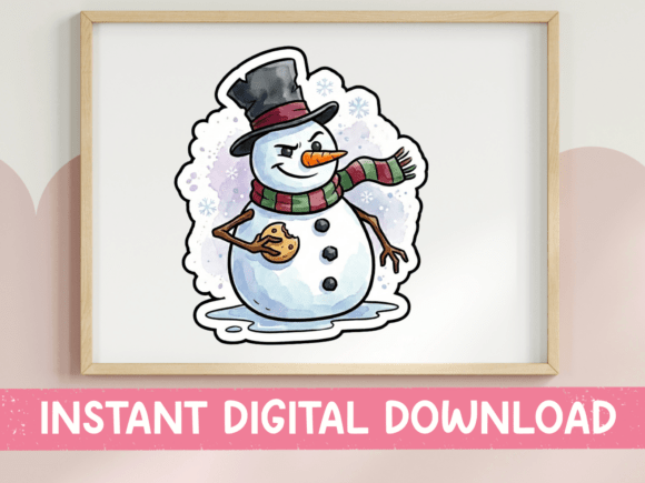 Sassy Snowman Sticker SVG: Graphics for T-Shirt Designs