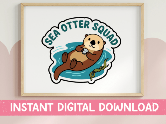 Sea Otter Squad Graphics for T-Shirt Designs