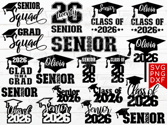 Senior 2026 Graphics: Class of 2026 T-Shirt Designs