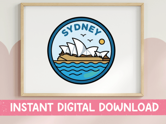 Sydney Opera House Travel Badge Sticker Graphics