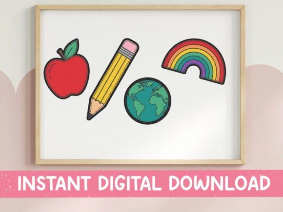 Teacher Sticker Set SVG PNG Graphics for T-Shirt Designs