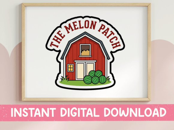 The Melon Patch Farm Barn Sticker Graphics & T-Shirt Designs